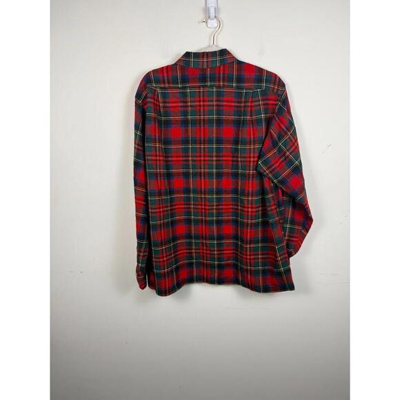 Vintage Pendleton Board Shirt Large Plaid 1960s Wool Loop Collar Flannel USA - Picture 3 of 5